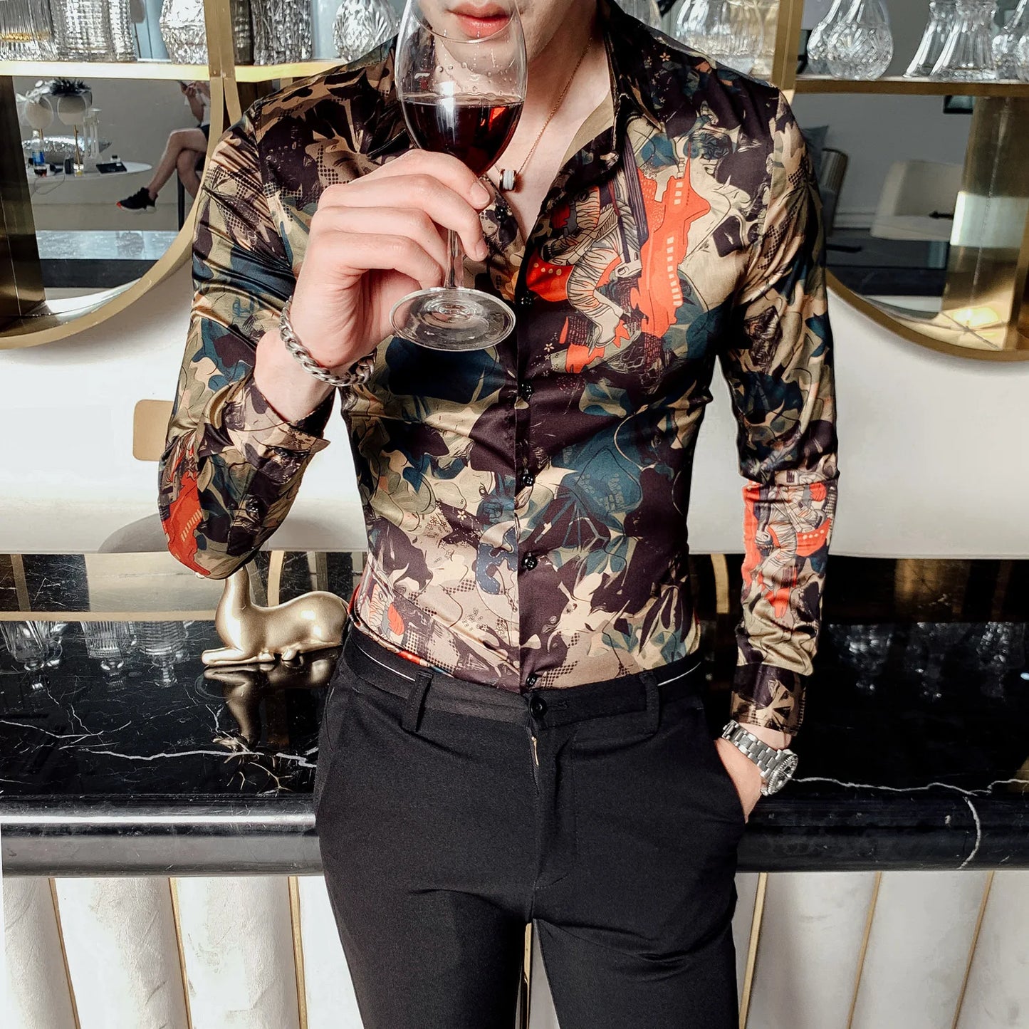 New Vintage Printed Shirt MEN’S FLORAL SIGNATURE SHIRT