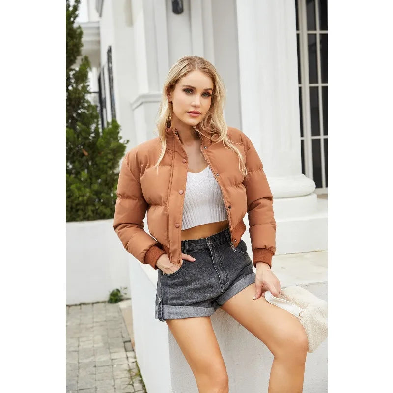 Women's Cozy High-Neck Zip-Up Jacket