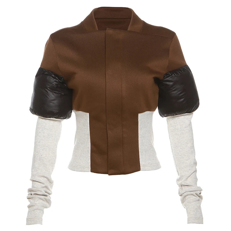Weird Puss Patchwork Long Sleeve Jacket