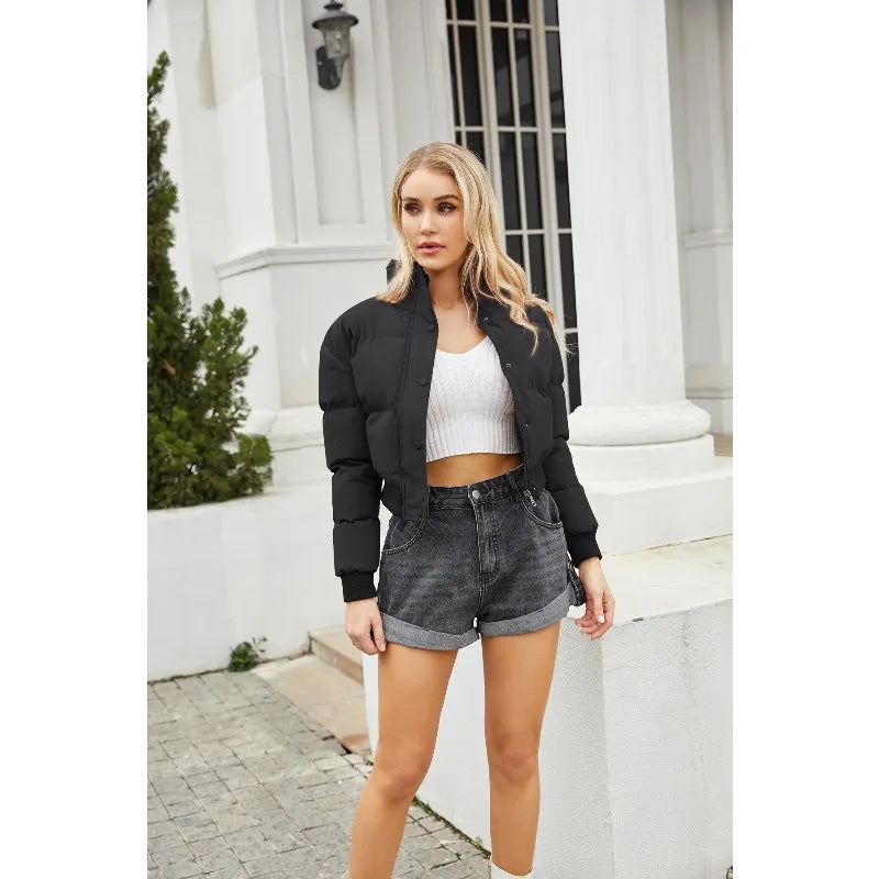Women's Cozy High-Neck Zip-Up Jacket