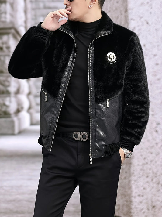 Men’s Winter Faux Fur-Lined Jacket